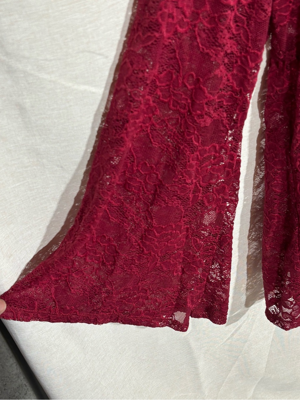 Torrid Rumba Red Stretch Lace Babydoll Top Size 2X - Picture 3 of 6